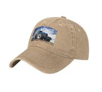QAZWZML Gorra de béisbol negra ajustable con diseño de tractor de granja, ala curvada, adecuada para playa y viajes, natural, Talla única