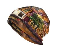 QAZWZML Gorro de punto estampado San Francisco, gorro de esquí, sombrero sin ala adecuado para el hogar, viajes al aire libre y uso diario, negro