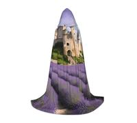 QAZWZML Hermosa capa de lavanda con estampado mediano para adolescentes, cosplay, actuaciones escénicas y cosplay diario al por mayor