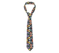 QAZWZML Hermosas corbatas de negocios con estampado de flores coloridas para hombre, adecuadas para eventos nocturnos, citas, bodas, etc.