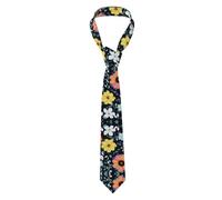 QAZWZML Hermosas flores coloridas elegantes corbatas estampadas, corbatas para hombre, adecuadas para ocasiones de negocios como trabajo, fiestas y bodas.