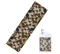 QAZWZML Imagen De Pug Toalla estampada que absorbe el sudor con bolsa de embalaje, portátil y adecuada para yoga, fitness y senderismo.