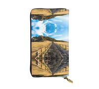 QAZWZML Jeju Island KoreaPrinted - Cartera larga unisex, bolsa de almacenamiento de monedas, adecuada para viajes y uso diario