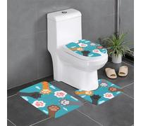 QAZWZML Juego de alfombrillas de baño con diseño de patas de gato, adecuadas para la mayoría de baños y habitaciones de hotel.