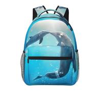QAZWZML Kiss Dolphin Tale - Mochila ligera para laptop, para viajes, senderismo, negocios, camping y gimnasio