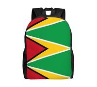 QAZWZML La bandera de Guyana imprime mochilas grandes para laptop para hombre y mujer con compartimentos, mochilas de viaje impermeables, bolsas Oxford duraderas
