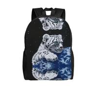 QAZWZML Little Tiger in Space imprime mochilas grandes para laptop para hombre y mujer con compartimentos, mochilas de viaje impermeables, bolsas Oxford duraderas