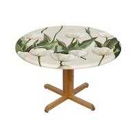 QAZWZML Mantel redondo estampado de The Whispers of Flowers, protector de mesa redondo pequeño, apto para cocina, picnic, restaurante