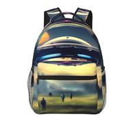 QAZWZML Mochila para laptop de aterrizaje de nave espacial, mochila ligera para viajes, senderismo, negocios, camping y gimnasio