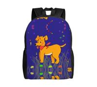 QAZWZML Mochilas grandes para laptop con compartimentos, impermeables, bolsas Oxford duraderas para hombre y mujer, con estampado de perro y lengua escupida