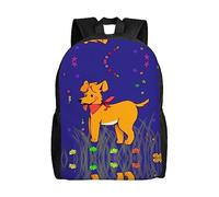 QAZWZML Mochilas grandes para laptop con compartimentos, impermeables, bolsas Oxford duraderas para hombre y mujer, con estampado de perro y lengua escupida