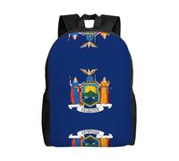 QAZWZML Mochilas grandes para laptop con estampado de bandera de Nueva York para hombres y mujeres con compartimentos, mochilas de viaje impermeables, bolsas Oxford duraderas