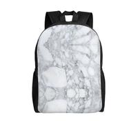 QAZWZML Mochilas grandes para laptop con estampado de mármol negro claro para hombres y mujeres con compartimentos, mochilas de viaje impermeables, bolsas Oxford duraderas