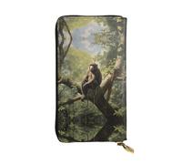 QAZWZML Monkey sitting on a treePrinted Clutch, cartera larga unisex, bolsa de almacenamiento de monedas adecuada para viajes y uso diario