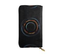 QAZWZML Mysterious Cosmic Black Holes Cartera de mano de cuero, adecuada para hombres o mujeres, cartera larga, tamaño 2.5 x 10.5 pulgadas