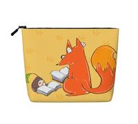 QAZWZML Neceser con estampado de semillas de girasol y zorros para mujer, adecuado para viajes de ocio y almacenamiento diario.