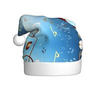 QAZWZML Nota: sombreros de Navidad para adultos con impresiones navideñas impresas, perfectos para actuaciones en escenario, fiestas de vacaciones y mucho más