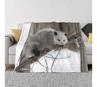 QAZWZML Opossum In Snow - Manta decorativa cálida adecuada para sofás y camas, disponible en 4 tamaños de 60 x 50 pulgadas