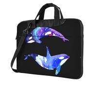 QAZWZML Orca Killer Whale - Bolsa cruzada para laptop, adecuada para viajes y uso diario, Black, 15.6 inch