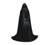 QAZWZML Panther With Blue Eyes - Capa con capucha para adolescentes, para fiestas de vacaciones, disfraces de bruja y fiestas de disfraces