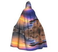 QAZWZML Poncho con capucha con estampado de guijarros Sun The Beach para adultos, poncho de decoración de fiesta para reuniones de vacaciones