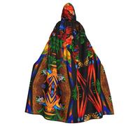 QAZWZML Poncho con capucha con estampado de loro de colores para adultos, poncho de decoración de fiesta para reuniones de vacaciones