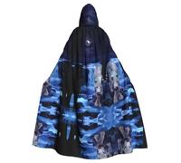 QAZWZML Poncho con capucha con estampado de tigre blanco y panteras negras para adultos, poncho de decoración de fiesta para reuniones de vacaciones