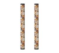 QAZWZML Seashell Landscape On The Beach - Guantes estampados para manija de puerta (juego de 2 piezas), protectores de manija de puerta de refrigerador, para microondas y hornos