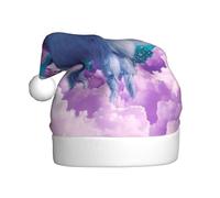 QAZWZML Sombrero de Navidad con estampado de alpaca y gato, adecuado para fiestas de Año Nuevo y reuniones familiares de vacaciones