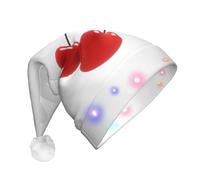 QAZWZML Sombrero de Navidad con estampado de corazón y romance de margarita, sombrero decorativo iluminado, perfecto para fiestas de vacaciones o celebraciones de Año Nuevo.