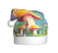 QAZWZML Sombrero de Navidad con estampado de hongos de fantasía de sueño, sombrero decorativo de tamaño adulto, adecuado para fiestas de Navidad, accesorios de ropa