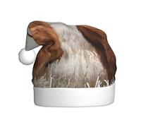 QAZWZML Sombrero de Navidad con estampado de vaca escocesa de las Tierras Altas para adultos, adecuado para fiestas de Año Nuevo y reuniones familiares de vacaciones