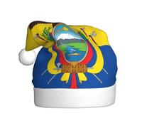 QAZWZML Sombrero de Navidad estampado de la bandera de Ecuador, sombrero decorativo de tamaño adulto, adecuado para fiestas de Navidad, accesorios de ropa