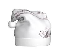 QAZWZML Sombreros de Navidad de grafito floral para adultos con impresiones navideñas impresas, perfectos para actuaciones en escenario, fiestas de vacaciones y mucho más