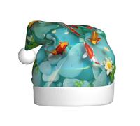 QAZWZML Sombreros de Navidad japoneses con diseño de peces de carpa roja para adultos, adecuados para Nochevieja, fiestas de vacaciones o Nochebuena