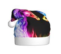 QAZWZML Sombreros de Navidad para adultos con diseño de caballo de fuego, adecuados para Nochevieja, fiestas de vacaciones o Nochebuena