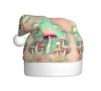 QAZWZML Sombreros de Navidad para adultos con diseño de hongos de ensueño, adecuados para Nochevieja, fiestas de vacaciones o Nochebuena