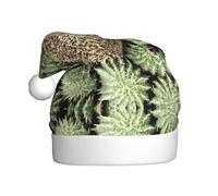 QAZWZML Sombreros de Navidad para adultos con estampado de cactus de erizos perfectos para actuaciones escénicas, fiestas de vacaciones y mucho más