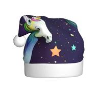 QAZWZML Sombreros de Navidad para adultos con estampado de estrella de un caballo, adecuados para Nochevieja, fiestas de vacaciones o Nochebuena