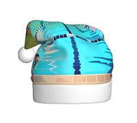 QAZWZML Sombreros de Navidad para adultos con estampado de flamenco y piscina, adecuados para Nochevieja, fiestas de vacaciones o Nochebuena
