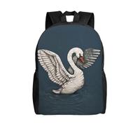 QAZWZML White Swan - Mochilas grandes para laptop para hombre y mujer con compartimentos, mochilas de viaje impermeables, bolsas Oxford duraderas