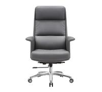 QAZXDRFG Boss Chair Executive Chairs, Adjustable Lifting 135° Reclining, Ergonomic Office Chairs, Sedentary Comfort Swivel Computer Seat for Home Office Lofty(Gray,Cowhide)