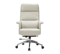 QAZXDRFG Boss Chair Executive Chairs, Adjustable Lifting 135° Reclining, Ergonomic Office Chairs, Sedentary Comfort Swivel Computer Seat for Home Office Lofty(White a,Tech Leather)
