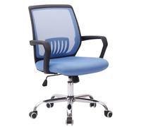 QAZXDRFG Computer Desk Chair Comfort Swivel Office Chair Executive Computer Recliner Chair with Breathable Mesh Ergonomic for Study Office Meeting Room Office Gaming Chair(Blue,Black armrest)