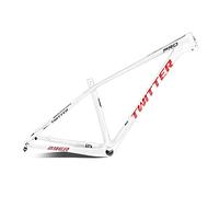 QAZXDRFG Cuadro rígido para Bicicleta de montaña/XC de 27,5"/29" x 15"/17"/19", Freno de Disco de Fibra de Carbono, Cierre rápido de 135 mm, enrutamiento Interno BB92 (Color: Blanco, tamaño: 17 x 29)