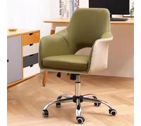 QAZXDRFG Ergonomic Computer Office Chair, Home Office Chair PU Leather Swivel Chair with Armrest, Task Chair for Study(Green/a)