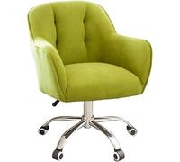 QAZXDRFG Ergonomic Flannel Office Chair, Mid-Back Desk Chair, Office Swivel Chair with Adjustable Height, Lumbar Support, Swivel Computer Chair(Gray)