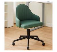 QAZXDRFG Faux Leather Desk Chair Swivel Armchair Office Chair with Black Frame,Height Adjustable Computer Task Chair Modern Rolling Ergonomic Gaming Chair with Wheels(Green)