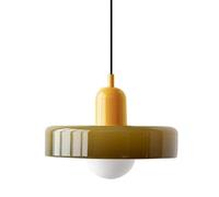 QAZXDRFG Lámpara Colgante de Cristal Verde para Isla de Cocina sobre Mesa, Estilo Mediados de Siglo, Estilo rústico Vintage costero, para Comedor, Restaurante, Pasillo, con Bombilla.