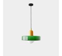 QAZXDRFG Lámpara Colgante de Cristal Verde para Isla de Cocina sobre Mesa, Estilo Mediados de Siglo, Estilo rústico Vintage costero, para Comedor, Restaurante, Pasillo, con Bombilla.